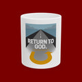 Inspirational 'Return to God' Ceramic Mug — Faith Road U-Turn Design (11oz, 15oz)