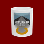 Inspirational 'Return to God' Ceramic Mug — Faith Road U-Turn Design (11oz, 15oz)