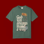 God Will Always Make a Way T-Shirt — Inspirational Floral Christian Tee