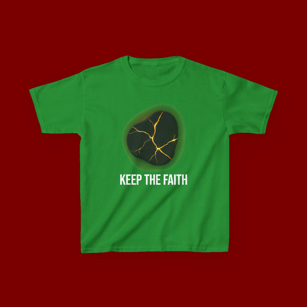 Keep The Faith Kids Tee — Kintsugi Stone Inspirational Children's T-Shirt