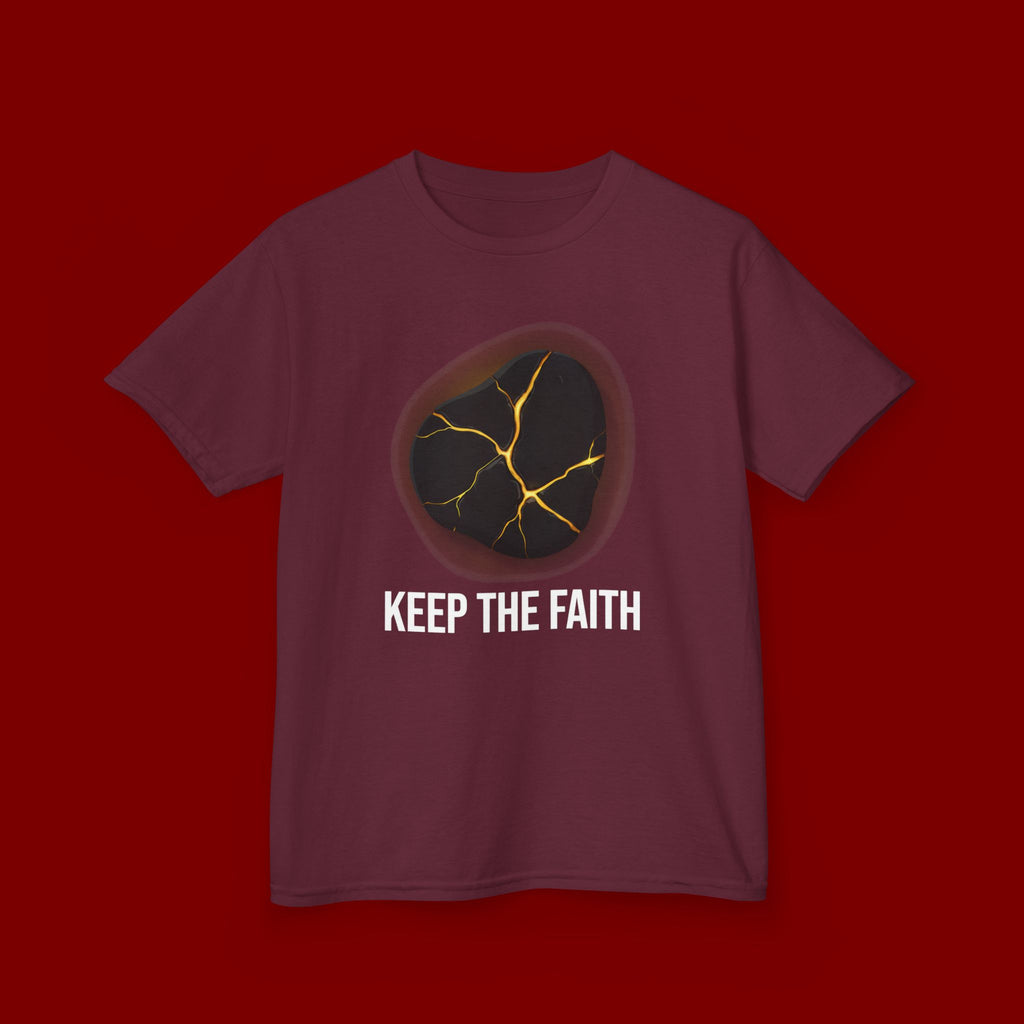 Keep The Faith Kids Tee — Kintsugi Stone Inspirational Children's T-Shirt