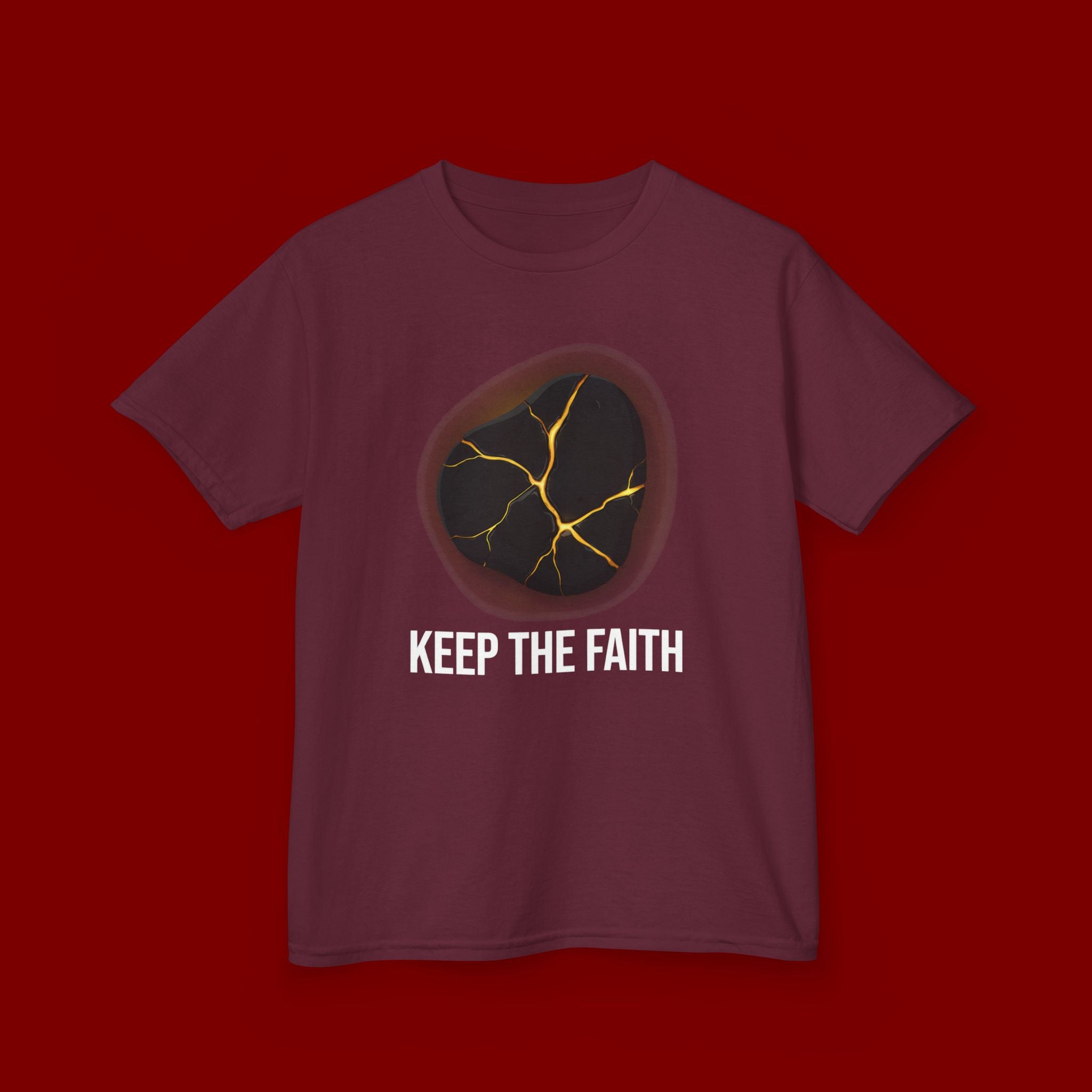 Keep The Faith Kids Tee — Kintsugi Stone Inspirational Children's T-Shirt