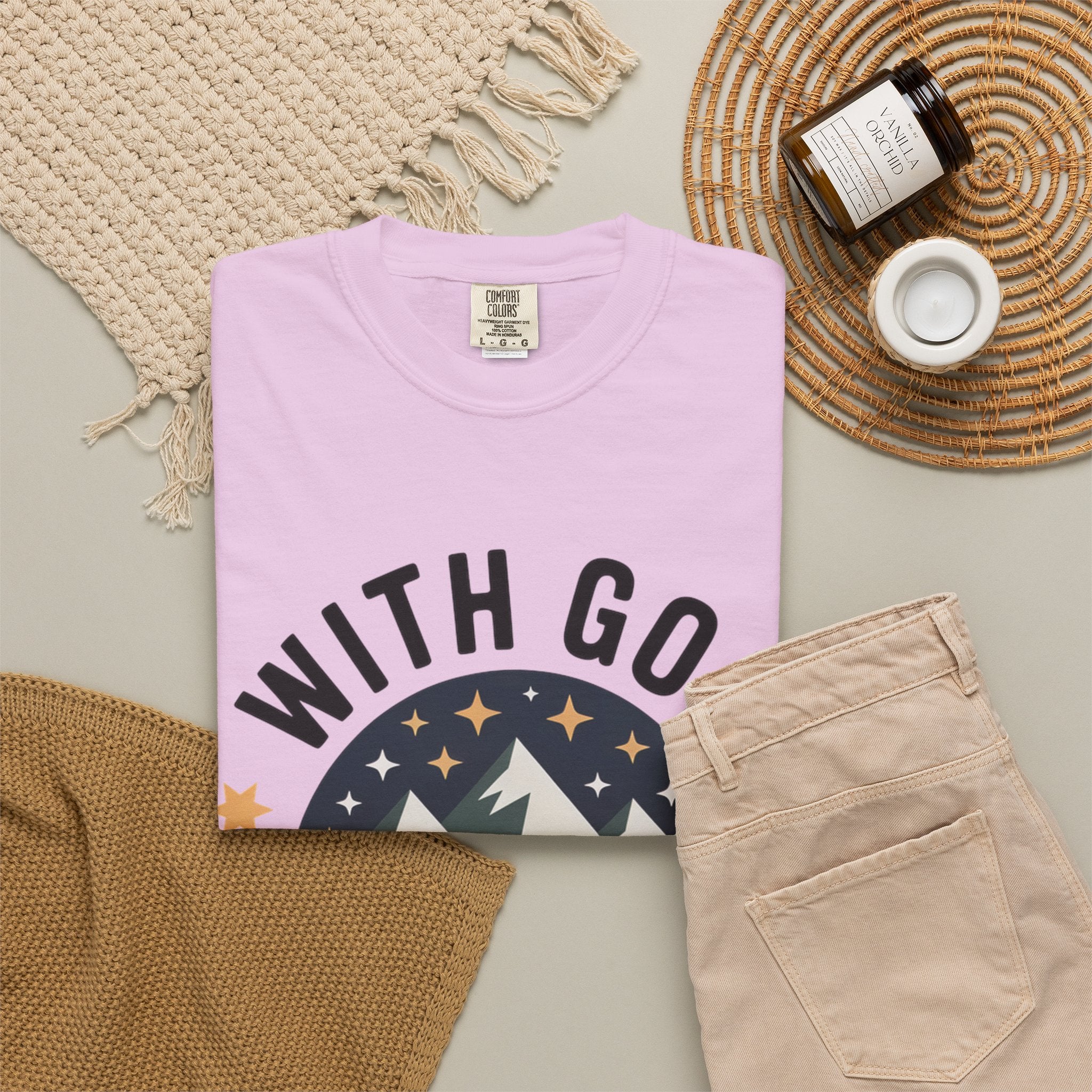 Faith-Based Mountain T-Shirt — "With God All Things Are Possible"