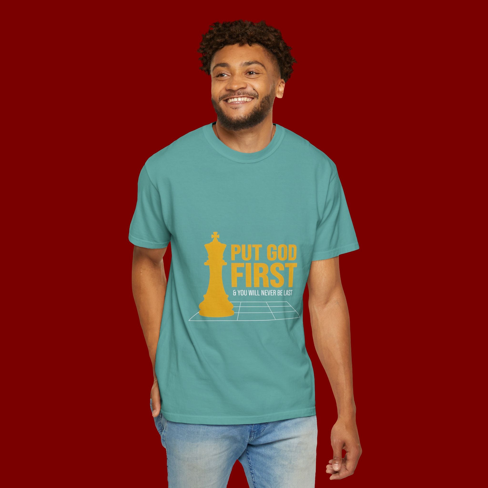 Put God First Chess King T-Shirt — Christian Faith Graphic Tee