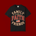 Family Faith Friends T-Shirt — Patriotic American Flag Tee