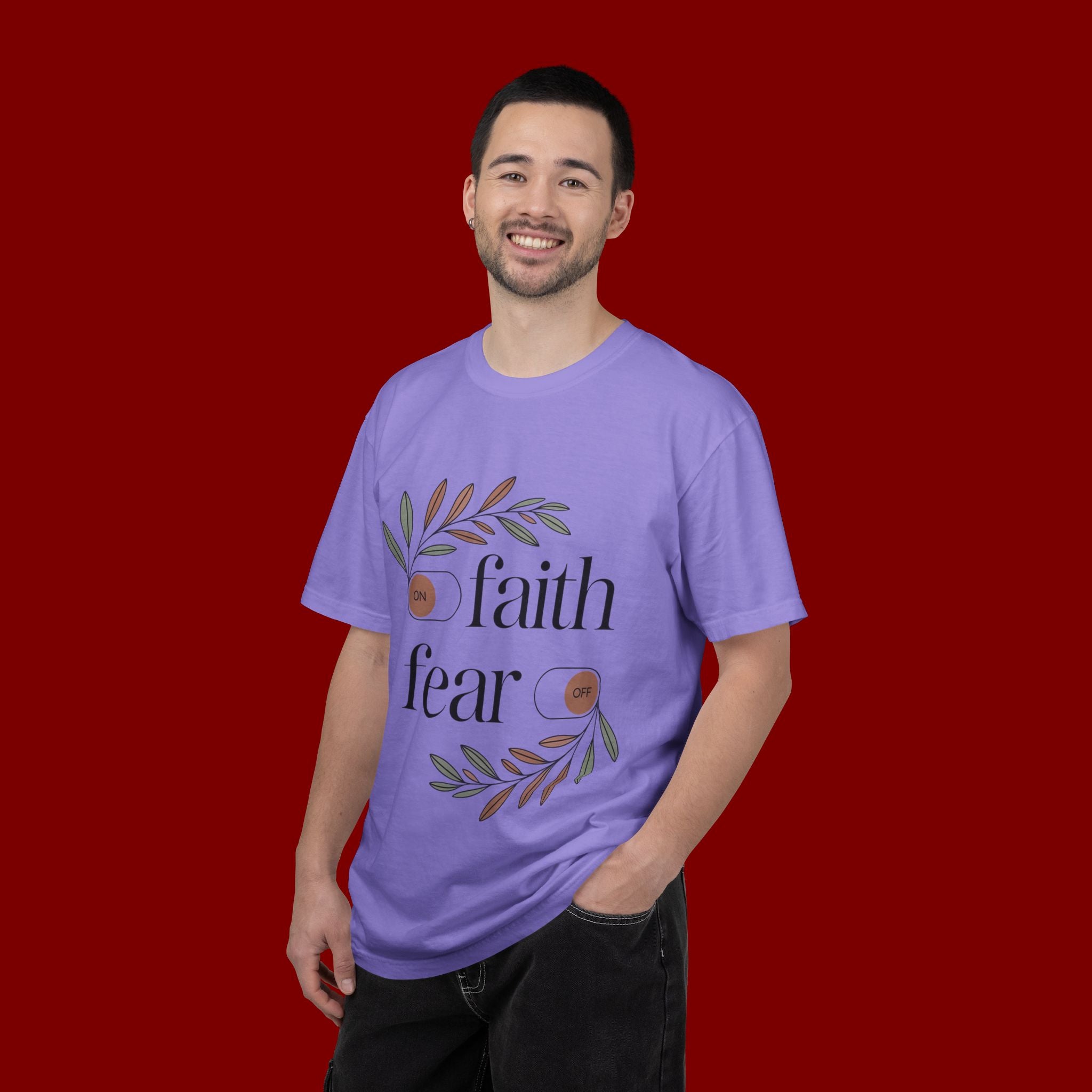 Faith Over Fear T‑Shirt — Inspirational Christian Tee with 'faith' and 'fear' Design