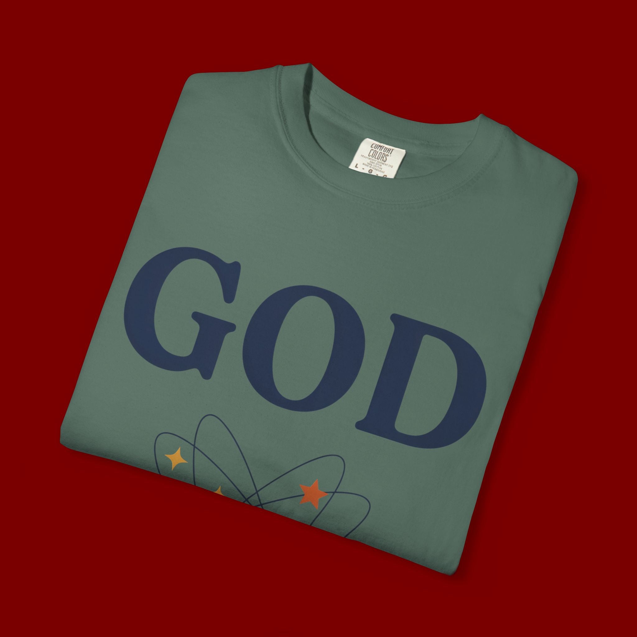 God Above All Things T-Shirt — Faith Graphic Tee with Cosmic Design