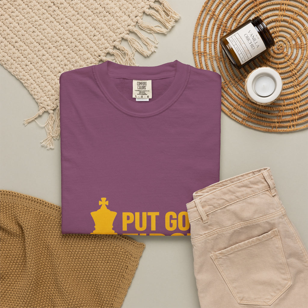 Put God First Chess King T-Shirt — Christian Faith Graphic Tee