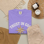 Trust in God Compass T-Shirt — "Trust In God With All Your Heart" Christian Faith Tee