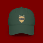 Solid Shield Baseball Cap — 'Stay Solid' Embroidered Low Profile Hat