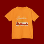 Kids T-Shirt - "Positive" Retro Sunrise Tee (Mind • Vibes • Life)