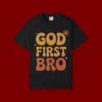 God First Bro T-Shirt — Retro Christian Faith Tee
