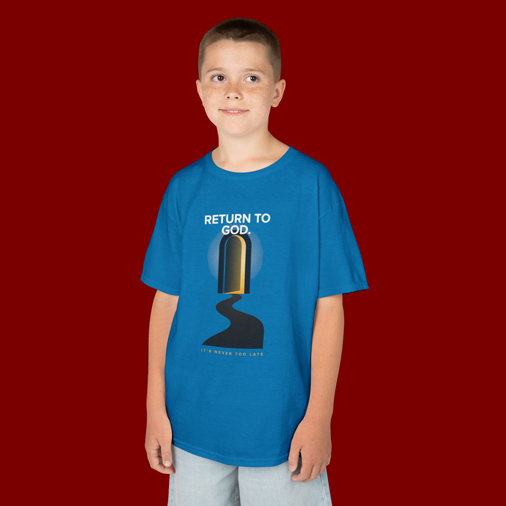 Kids T‑Shirt — "Return to God" Spiritual Graphic Tee