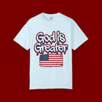 God Is Greater American Flag T-Shirt