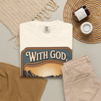 Inspirational Graphic T-Shirt — "With God, Every Hardship Brings Ease"