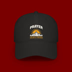 Prayer Sunrise Baseball Cap — Spiritual Faith Hat with Mountain Graphic