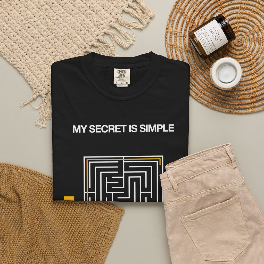 I Pray Maze T-Shirt — "My Secret Is Simple" Christian Faith Tee