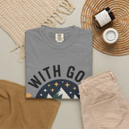Faith-Based Mountain T-Shirt — "With God All Things Are Possible"