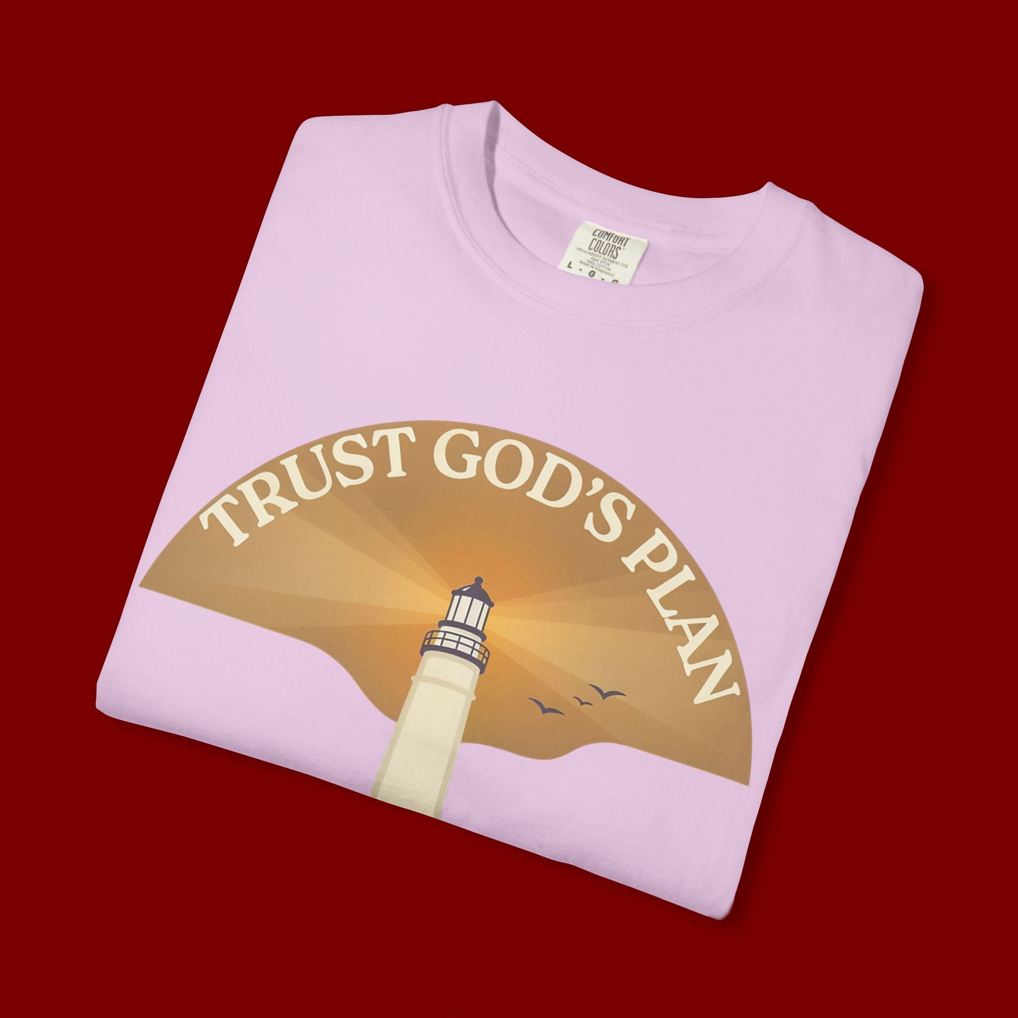 Trust God's Plan Lighthouse T-Shirt — Faith Coastal Tee