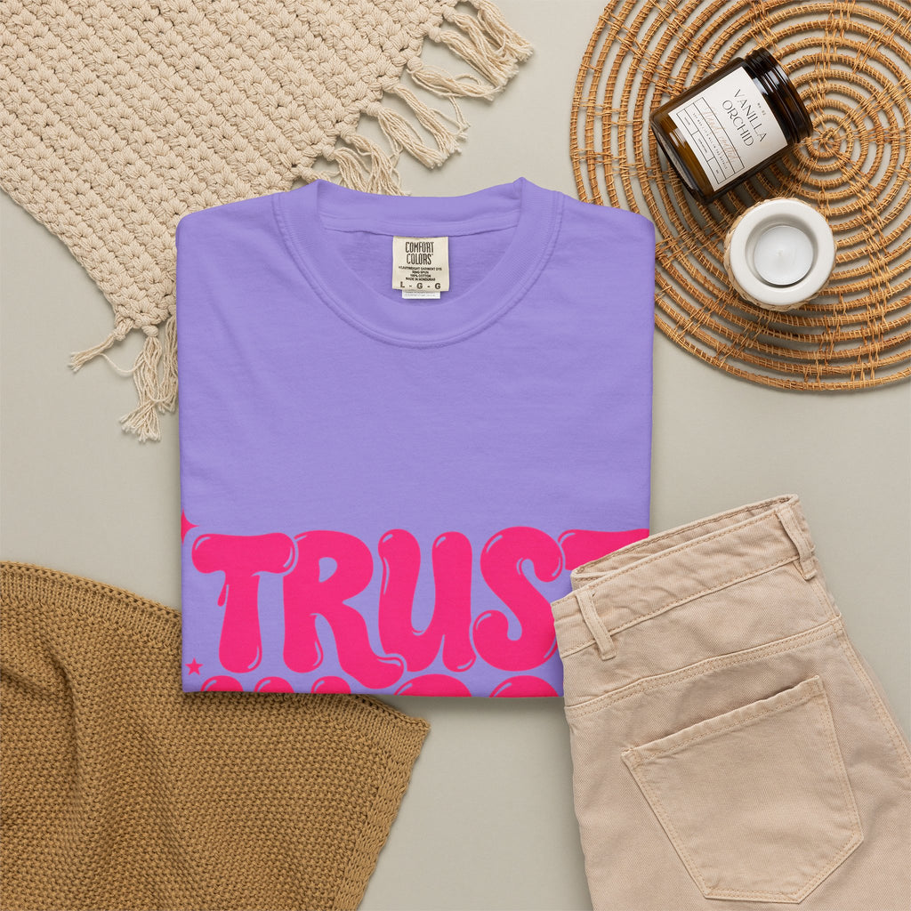 Trust in God T-Shirt — Retro Pink Faith Graphic Tee