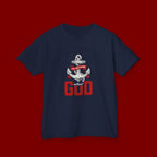 Kids Anchor T‑Shirt – "I'm Nothing Without God" Christian Tee for Boys & Girls