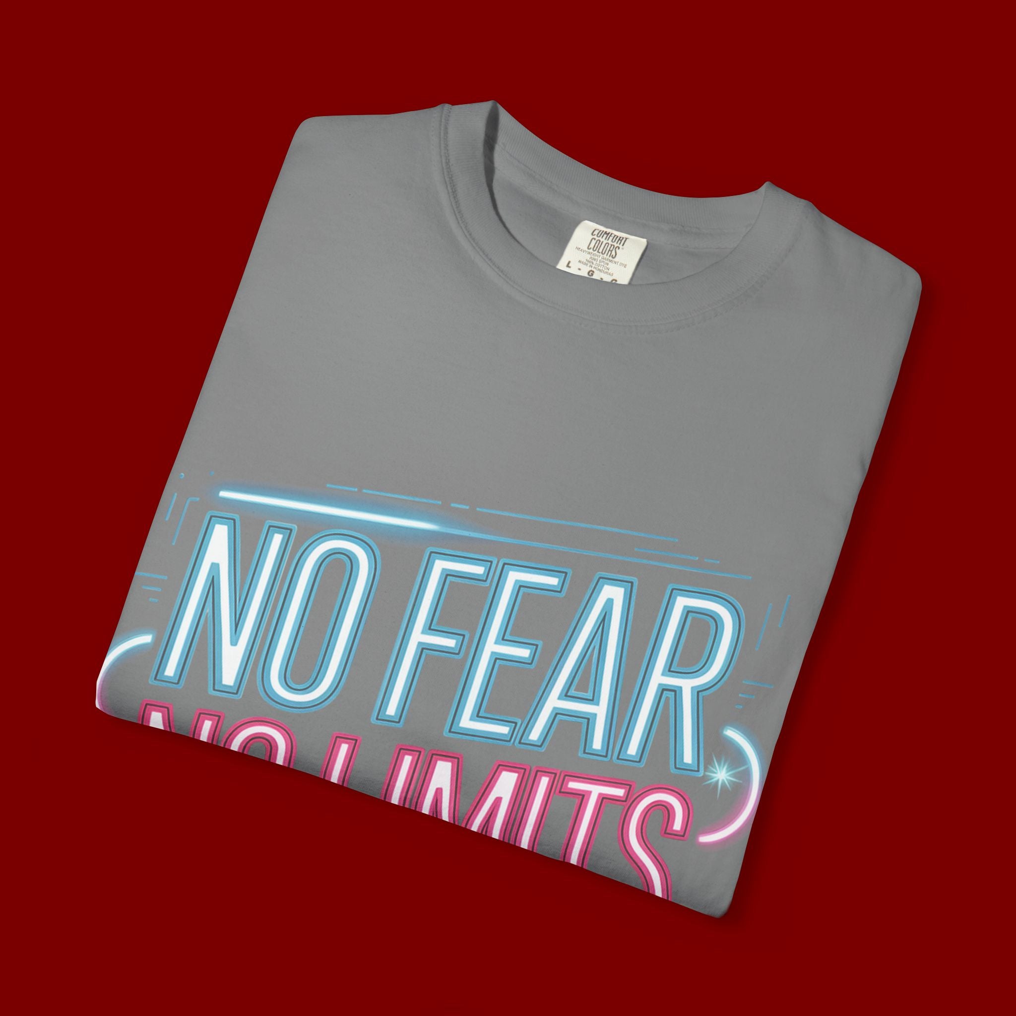 No Fear No Limits No Excuses Neon Graphic T-Shirt