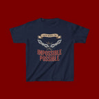 Kids Tee — "Faith Makes the Impossible Possible" Inspirational Graphic