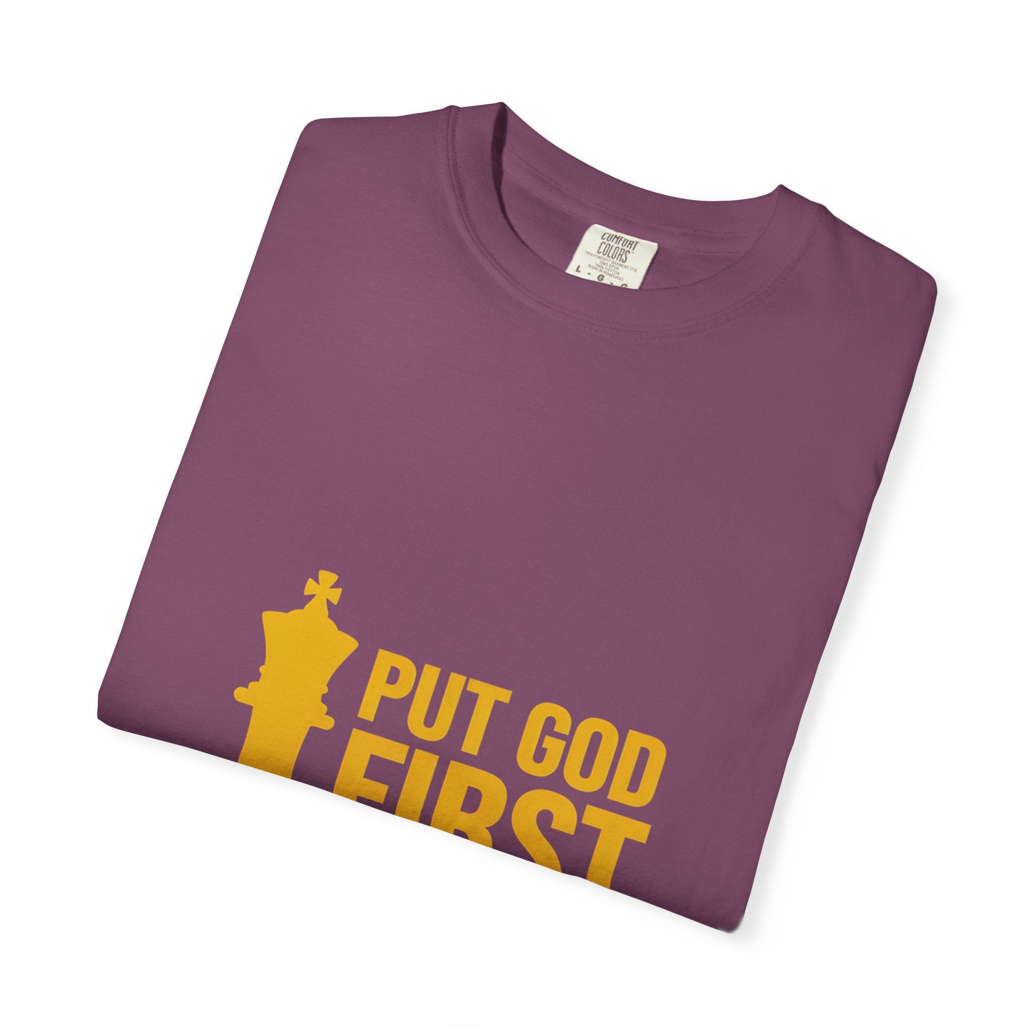 Put God First Chess King T-Shirt — Christian Faith Graphic Tee