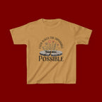 Kids Tee — “Faith Makes the Impossible Possible” Floral Inspirational Shirt