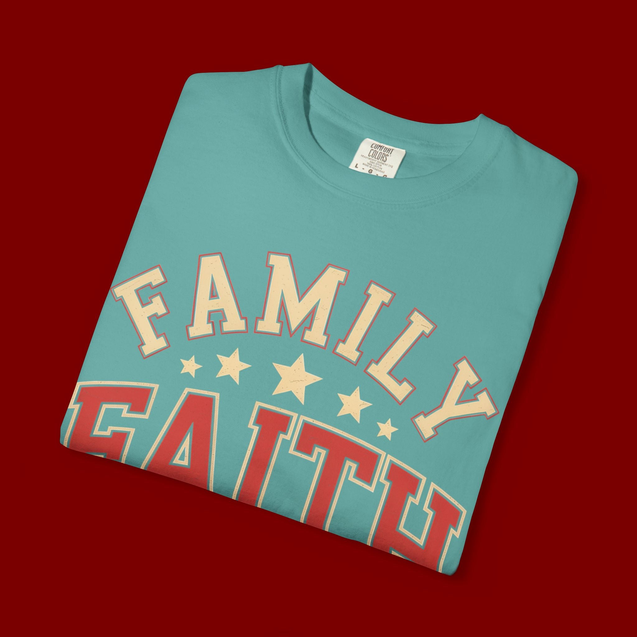 Family Faith Friends T-Shirt — Patriotic American Flag Tee