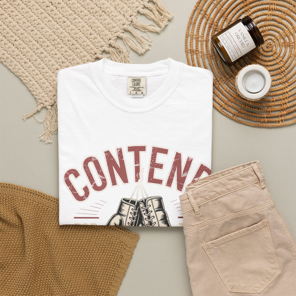 Contend for the Faith T-Shirt — Vintage Boxing Gloves Christian Tee