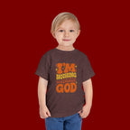 Toddler Tee - "I'm Nothing Without God" Retro Faith Graphic