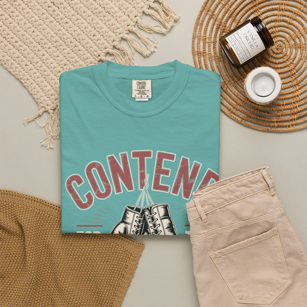 Contend for the Faith T-Shirt — Vintage Boxing Gloves Christian Tee