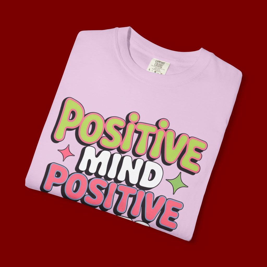 Positive Mind Positive Vibes Positive Life T-Shirt — Retro Smile Graphic Tee