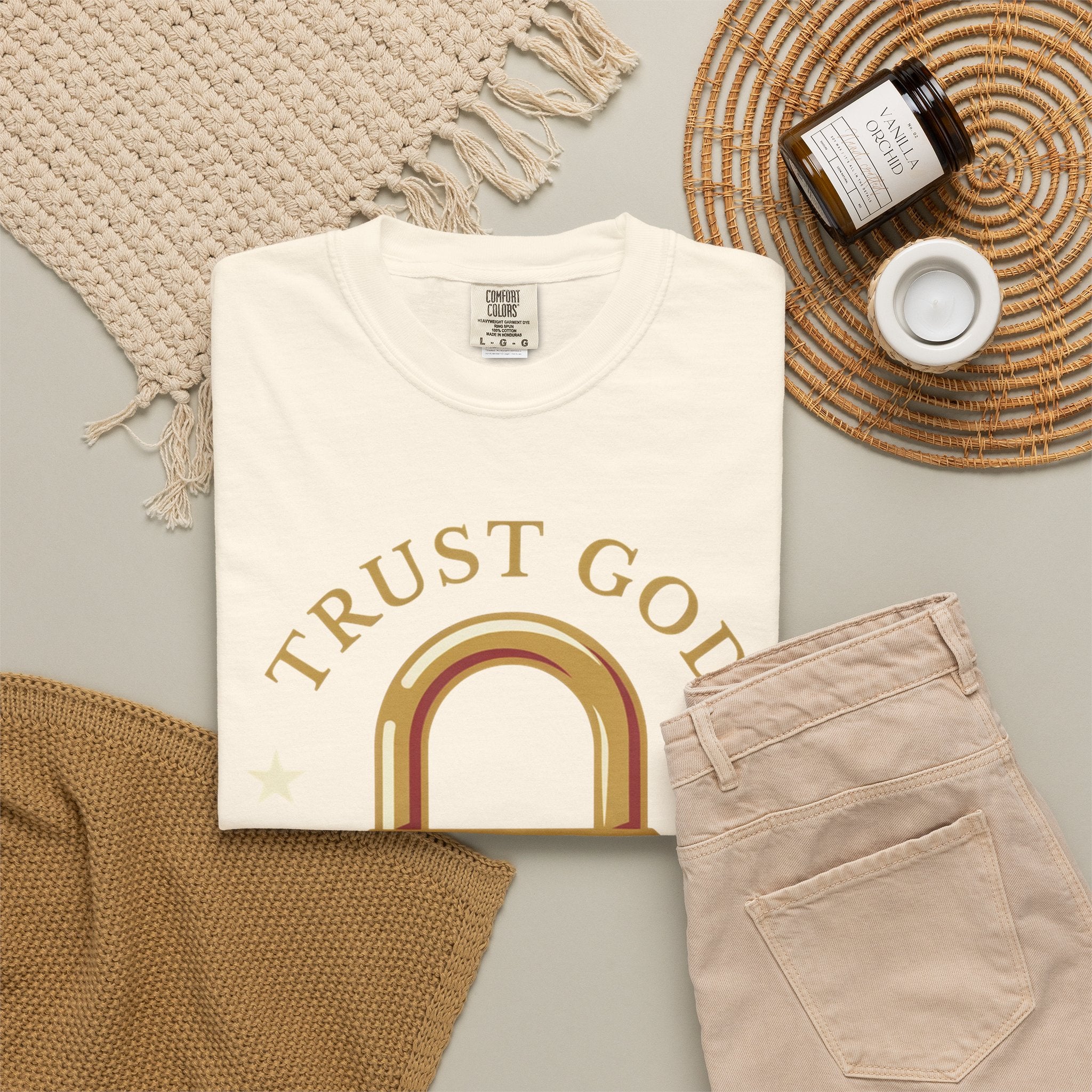 Trust God Lock T-Shirt — Christian Faith Tee “Trust God No Matter What”