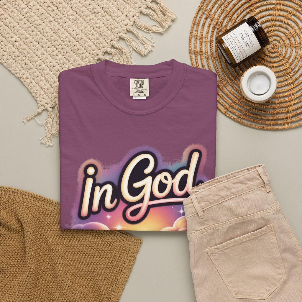 T-Shirt — “In God the Heart Finds Peace” Religious Faith Tee