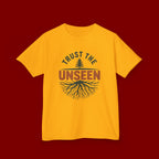 Kids T‑Shirt — "Trust the Unseen" Tree & Roots Inspirational Graphic