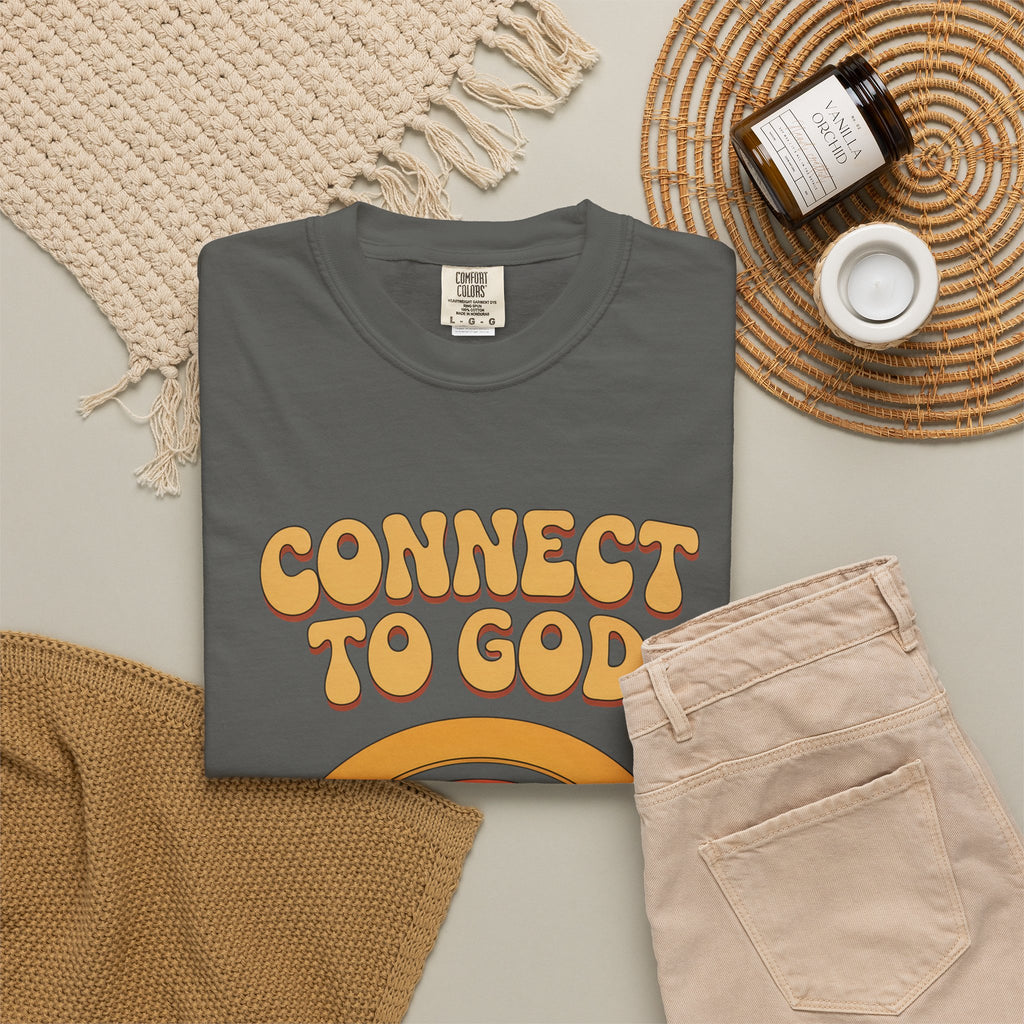 Connect to God T-Shirt — "The Password Is Prayer" Retro Faith Tee
