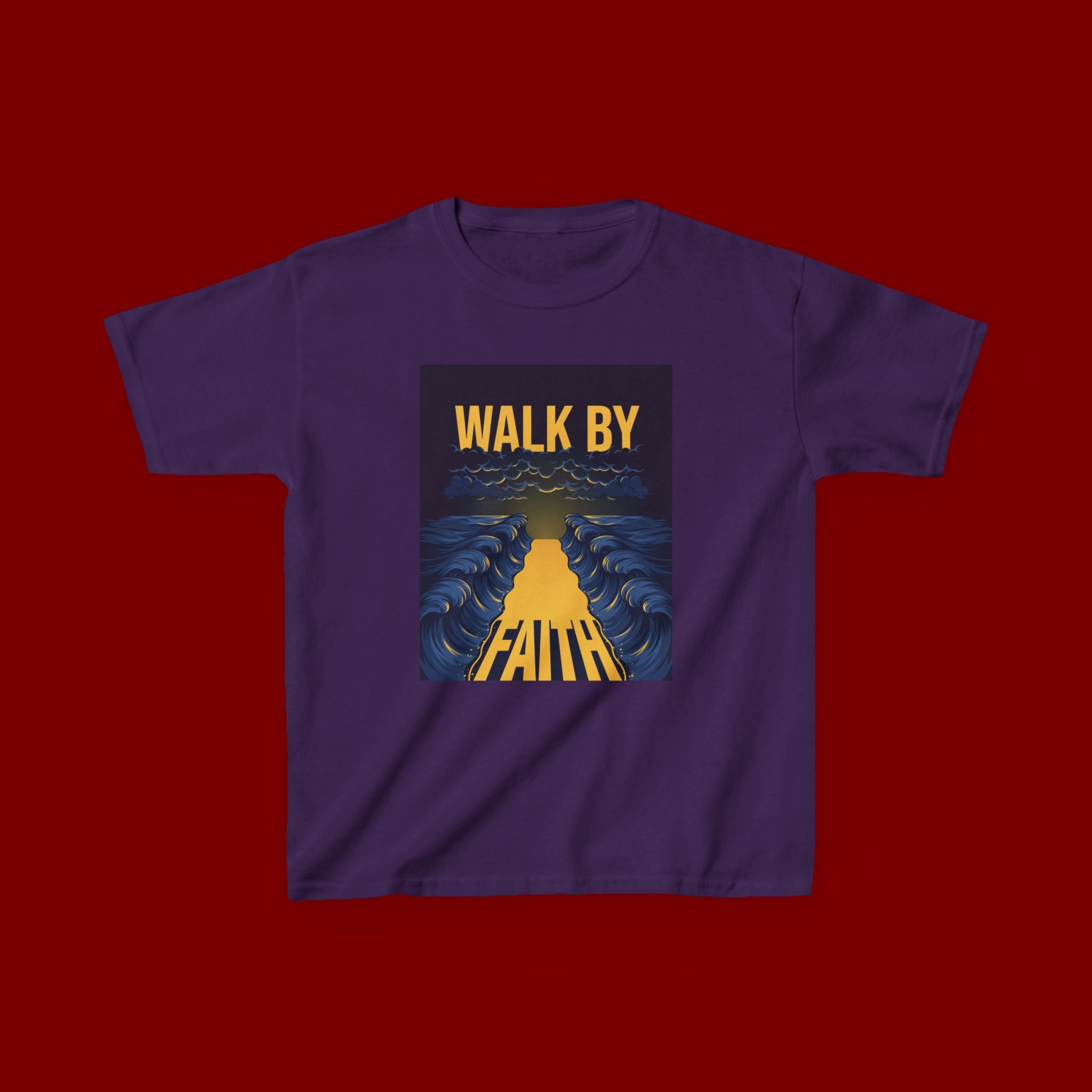 Kids T‑Shirt — "Walk By Faith" Inspirational Graphic Tee for Children