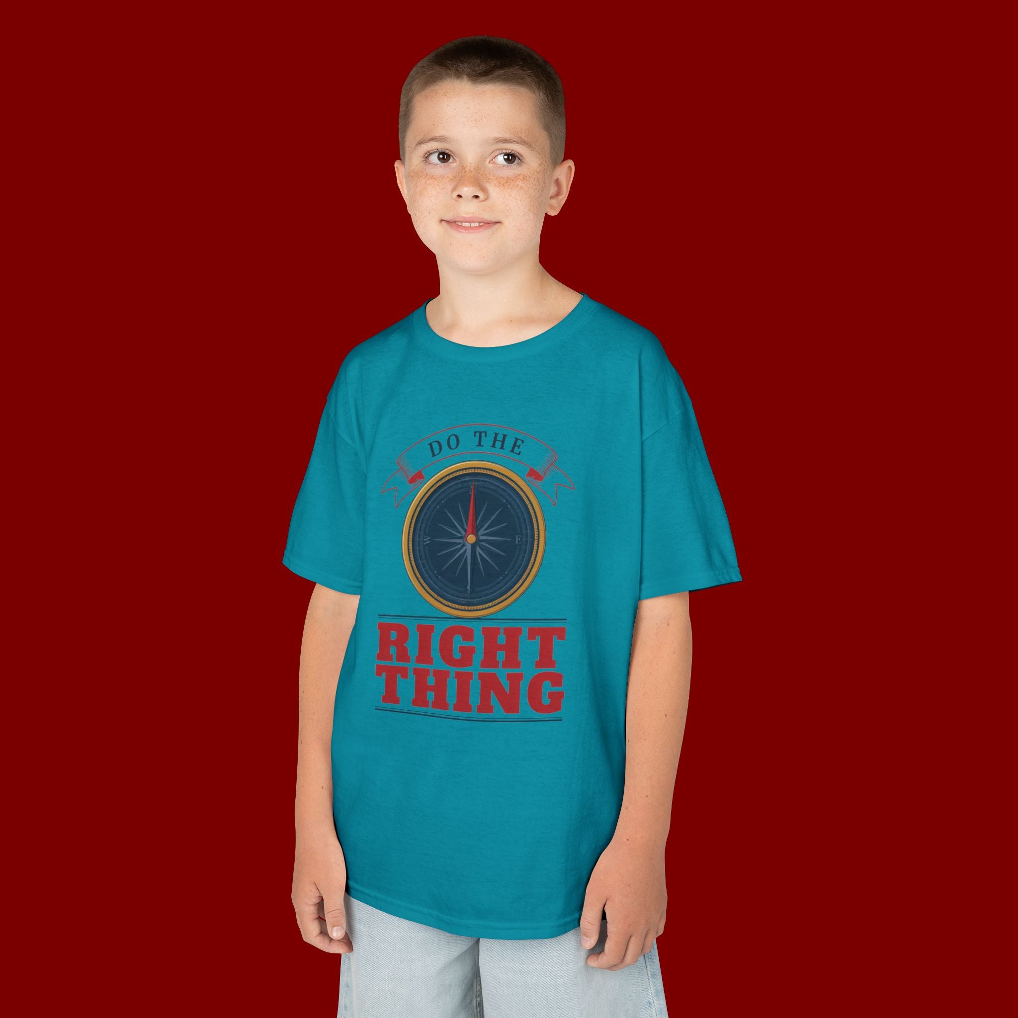 Do The Right Thing Kids T‑Shirt — Compass Graphic Moral Encouragement Tee