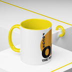 Accent Coffee Mug — "Focus On The Positive" Motivational Mug