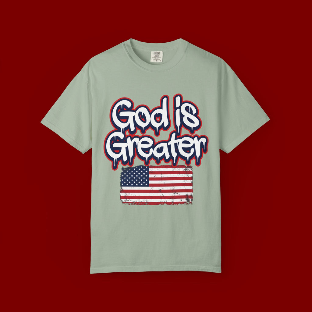 God Is Greater American Flag T-Shirt