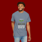 Pray & Never Give Up T-Shirt – Inspirational Faith Tee with Sprout Graphic