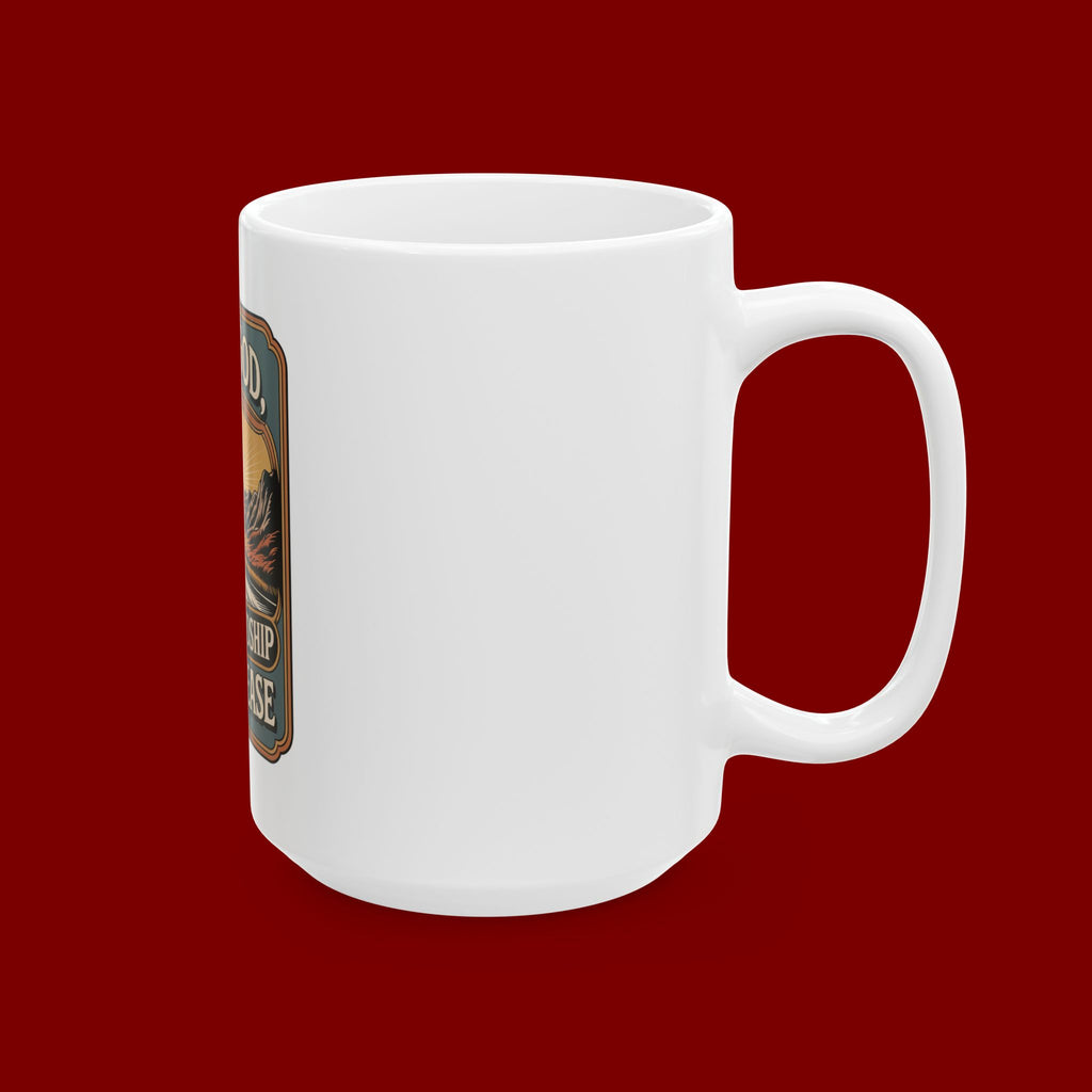 Inspirational Christian Mug - "With God Every Hardship Brings Ease" Scenic Faith Coffee Cup (11oz/15oz)