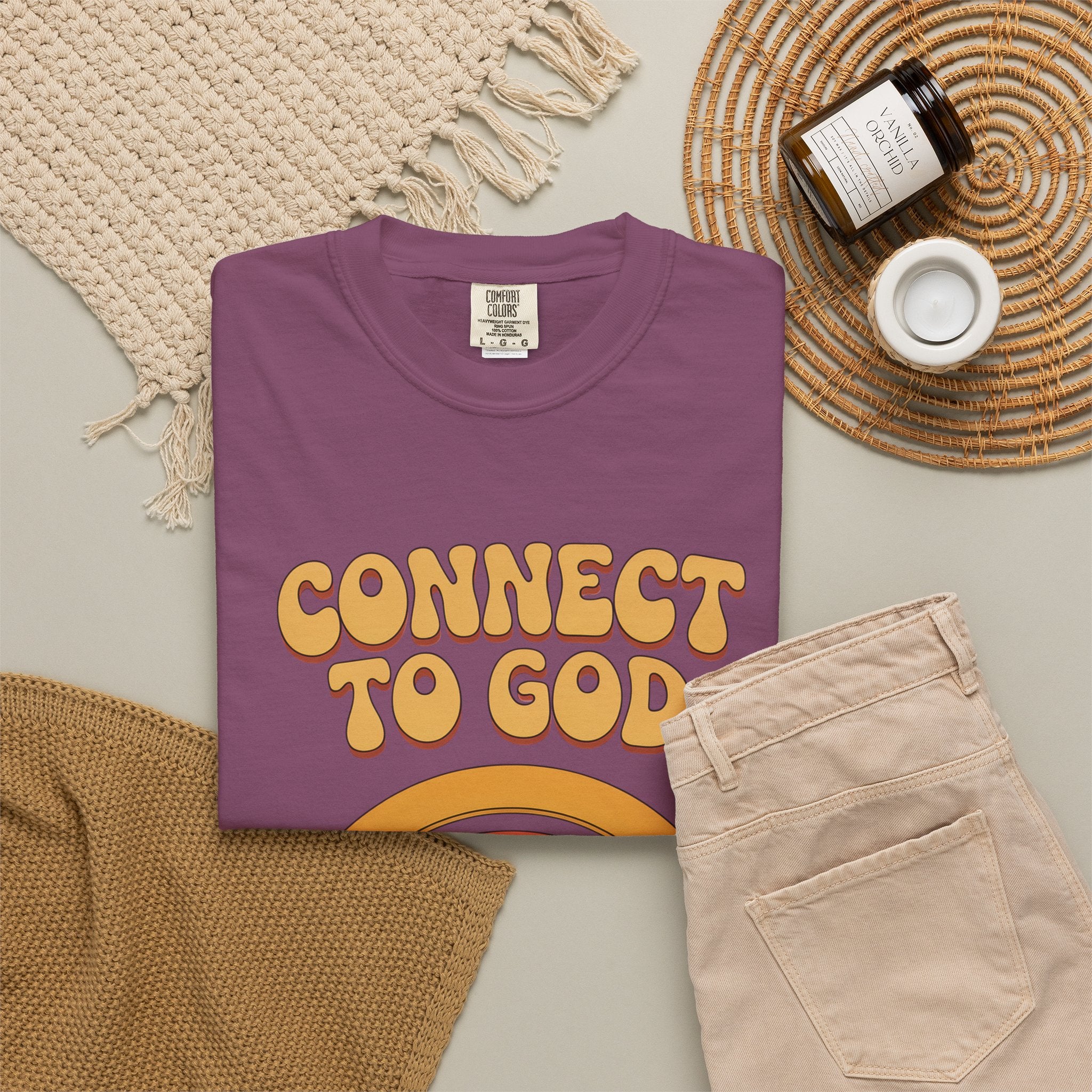 Connect to God T-Shirt — "The Password Is Prayer" Retro Faith Tee