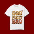 God First Bro T-Shirt — Retro Christian Faith Tee