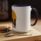 Accent Coffee Mug — "Focus On The Positive" Motivational Mug