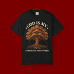 God Is My Strength T-Shirt — Tree Faith Graphic Tee