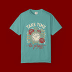 Take Time to Pray T‑Shirt — Vintage Pocket Watch & Roses Spiritual Tee