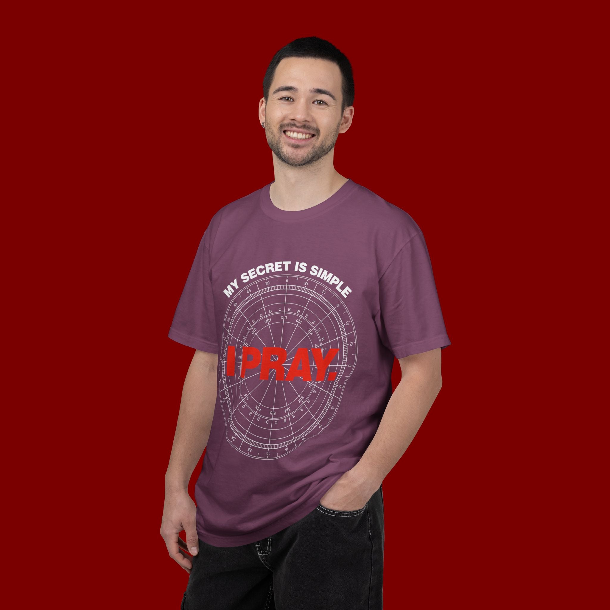 I Pray T‑Shirt — "My Secret Is Simple" Faith Graphic Tee